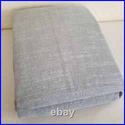 Pottery Barn Emery Linen Curtain 50x108 Cotton Lining Blue Dawn