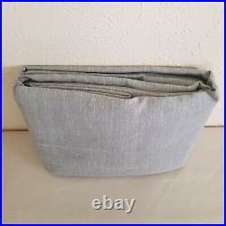 Pottery Barn Emery Linen Curtain 50x108 Cotton Lining Blue Dawn