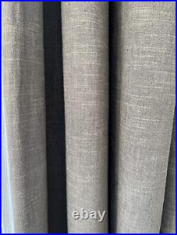 Pottery Barn Emery Linen Curtain 50x96 Blackout Lining Gray. 2 TWO Panels. Set