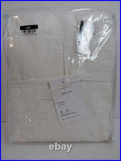 Pottery Barn Emery Linen Curtain, Double Wide 100 x 108' White NWT
