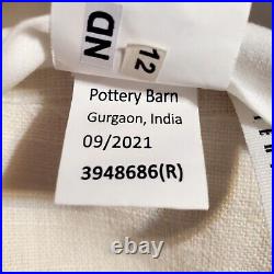 Pottery Barn Emery Linen Curtain Drape 100 x 84 Ivory Cotton Lined READ