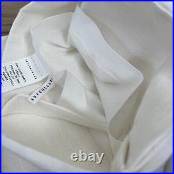 Pottery Barn Emery Linen Curtain Drape 96x50in White Set of 2