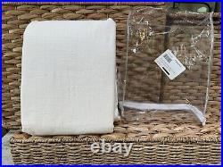 Pottery Barn Emery Linen Curtain IVORY Cotton Lined Double Wide 100 x 108 NEW