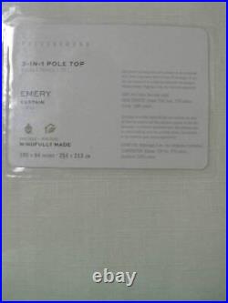 Pottery Barn Emery Linen Curtain Ivory, Doublewide 100 x 84 1 Panel NWT
