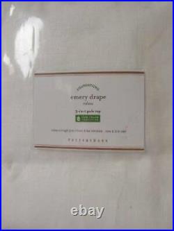 Pottery Barn Emery Linen Curtain, White 100 x 84 1 Panel NWD