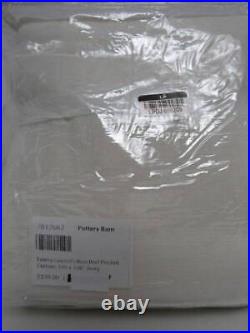 Pottery Barn Emery Linen Curtain, light Filtering 100 x 108 Ivory Color NWT