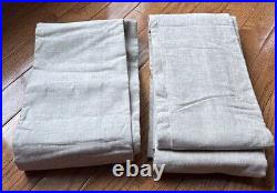 Pottery Barn Emery Linen Curtains Panels Set Of 2 108x50 New Cotton Lining