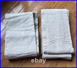 Pottery Barn Emery Linen Curtains Panels Set Of 2 108x50 New Cotton Lining