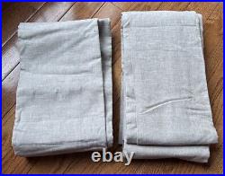 Pottery Barn Emery Linen Curtains Panels Set Of 2 108x50 New Cotton Lining