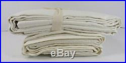 Pottery Barn Emery Linen Drape Panel Curtain 50x 96 Cotton Lined Ivory S/2 #5041