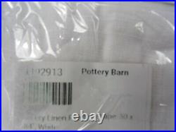 Pottery Barn Emery Linen Drape Panel Curtain Cotton Lined 84 White #6405