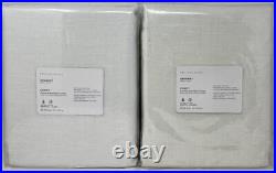 Pottery Barn Emery Linen Grommet BLACKOUT Drape Curtain (2) 50 x 84 White