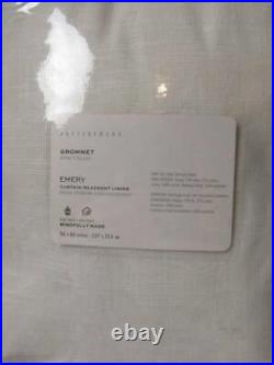 Pottery Barn Emery Linen Grommet Blackout Curtain, 50x 84 White One Panel Nwt