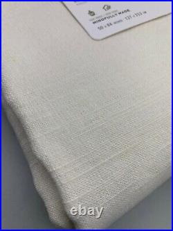 Pottery Barn Emery Linen Grommet Cotton Lined Curtain Drape 50x 84 Ivory #750F