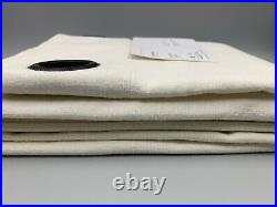 Pottery Barn Emery Linen Grommet Cotton Lined Curtain Drape 50x 84 Ivory #750F