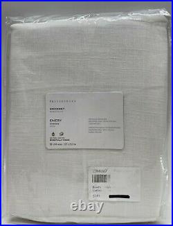 Pottery Barn Emery Linen Grommet Curtain, 50 x 84, White, Free Shipping