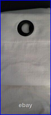 Pottery Barn Emery Linen Grommet Curtain Blackout Drape 100x 96 Ivory