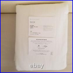 Pottery Barn Emery Linen Pinch Pleat Curtain 50x96 Cotton Lining White