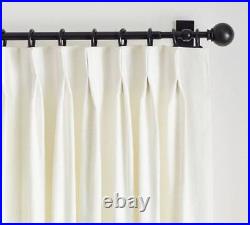 Pottery Barn Emery Linen Pinch Pleat Curtains, 50 x 84 Ivory 2 Panels NWT