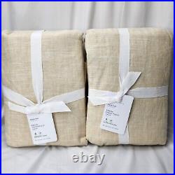 Pottery Barn Emery Linen Pinch Pleat Curtains 50x124 Parchment Two