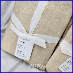 Pottery Barn Emery Linen Pinch Pleat Curtains 50x124 Parchment Two