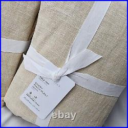 Pottery Barn Emery Linen Pinch Pleat Curtains 50x124 Parchment Two