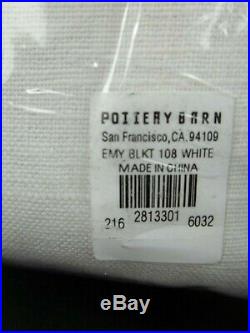 Pottery Barn Emery Linen Poletop Blackout Drapes 2 Panels 50x 108 White #2039