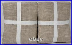 Pottery Barn Emery Linen Poletop Drape Curtain (2) 50 x 84 Oatmeal
