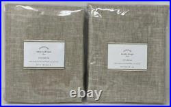 Pottery Barn Emery Linen Poletop Drape Curtain (Set of 2) 50 x 84 Oatmeal