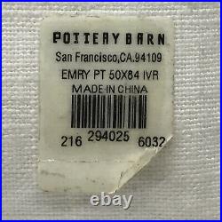 Pottery Barn, Emery Linen Rod Pocket Curtain, 50 x 84, Ivory, Free Shipping