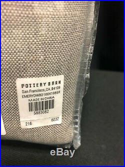 Pottery Barn Emery Linen cotton Double Drapes Panels Curtains BLACKOUT 100x108 G