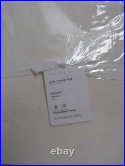 Pottery Barn Emery Linen/cotton Rod Pocket Curtain, 50 x 108 Ivory NWT