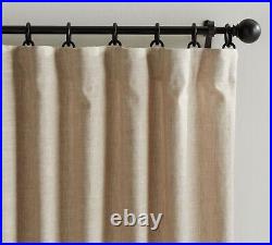 Pottery Barn Emery Linen cotton curtain panel, 100x84, oatmeal