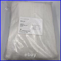 Pottery Barn Emery Pinch Pleat Cotton Lined Curtain White 50x96 Qty 1