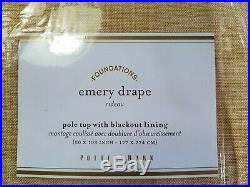 Pottery Barn Emery Pole Top Blackout Drapes Curtains Wheat 108 S 4 #4102