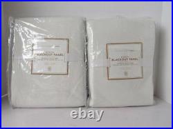 Pottery Barn Evelyn Cotton Linen Blackout Curtain 44 x 84One PairWhiteNWT
