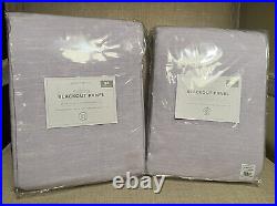 Pottery Barn Evelyn Linen Blackout Curtains 54 x 84 Dusty Lavender 2 Panels