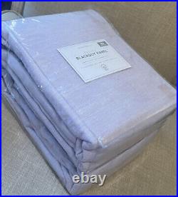 Pottery Barn Evelyn Linen Blackout Curtains 54 x 84 Dusty Lavender 2 Panels
