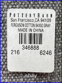 Pottery Barn Ferguson Textured Cotton Rod Pocket Curtain, Set of 2, Gray