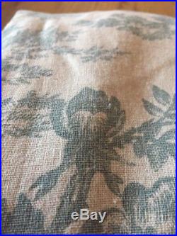 Pottery Barn Foundations Matine Toile Drape in Pebble Blue Pole Top W Blackout