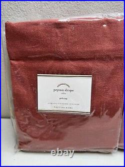 Pottery Barn Foundations Peyton Drape Curtain 50 x 108 Pole Top Maroon Burgundy