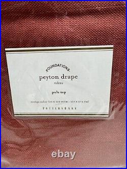 Pottery Barn Foundations Peyton Drape Curtain 50 x 108 Pole Top Maroon Burgundy