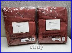 Pottery Barn Foundations Peyton Drape Curtain 50 x 108 Pole Top Maroon Burgundy