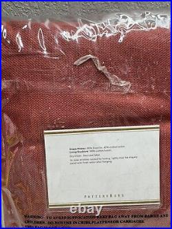 Pottery Barn Foundations Peyton Drape Curtain 50 x 108 Pole Top Maroon Burgundy