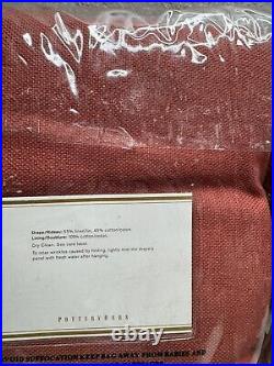 Pottery Barn Foundations Peyton Drape Curtain 50 x 108 Pole Top Maroon Burgundy