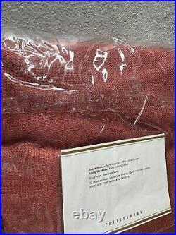 Pottery Barn Foundations Peyton Drape Curtain 50 x 108 Pole Top Maroon Burgundy