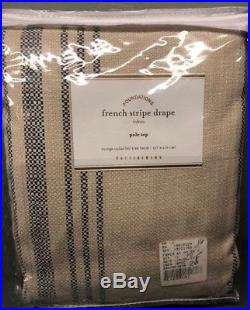 Pottery Barn French Stripe Pole Top Drape 50x84 Blue New In Package Rare