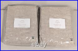 Pottery Barn Grommet Emery Curtains Blackout Lining 50x108 Oatmeal Set 2 panel