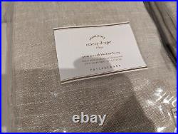 Pottery Barn Grommet Emery Curtains Blackout Lining 50x108 Oatmeal Set 2 panel