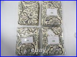 Pottery Barn Haylie Curtains Drapes Panels Cotton Lined 50x 84 Gray S/ 4 #8654